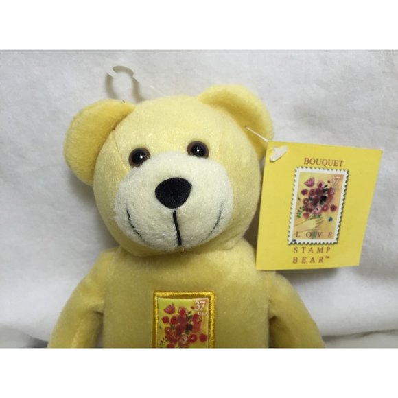 USPS Love Bouquet Stamp Bear Bean Plush Heart NEW - Picture 3 of 10